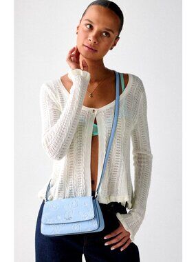 New Kate Spade Sutton Floral Mini Crossbody Bag Pebble Leather North Star